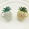 ananas argento oro con portatovagliolo perle decorazione vacanze di nozze famiglia porta tovaglioli cena a lume di candela LX7845