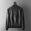 Moda-Ishowtunda Jacket Mężczyźni Motorcycle Męskie Skórzane Kurtki Jaqueta de Couro Masculina Mens Leather Coats Veste Homme 7 # 3