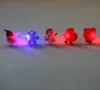 Led Anéis dos desenhos animados bonito Piscando Natal Luz LED Up Jelly suave dedo Anéis luzes piscam Luminous Anel Decoração Toy fornecimentos gratuitos DHL