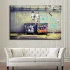 Banksy Graffiti Art Abstract Canvas Painting Posters and Prints "Life Is Short Chill The Duck Out" Wall Canvas Art Home Decor T200319