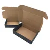 ロゴのリサイクル紙の段ボールの小さな黒の送料箱の包装メール郵便箱