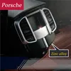 2pcs Car styling stickers Rear Air conditioning Vent outlet panel decoration cover trim sequins 3D for Porsche Cayenne Auto Accessories