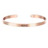 10 stks veel Lasergravure Positieve ID Inspirerend Citaat Rvs Armbanden Collectie Aangepaste Manchet Mantra Armband SL-05226M