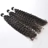 ブラジルの深い波の人間の髪の束織り横糸ペルーのマレーシアのインドのモンゴルの髪の深い巻き毛エクステンション