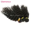 Glamorous Virgin Human Hair 3 Bundles Mix Longueur Malaisien Indien Péruvien Cheveux Brésiliens Tisse Jerry Extensions de Cheveux Bouclés pour les femmes noires