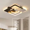 Luster Chandelier LED Illuminazione Soggiorno Camera da letto della lampada a onda quadra lampadario luce Lampadari Bianco Nero Luster Avize