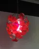 Decorazioni per il festival di Halloween di Natale Lampada in vetro soffiato rosso a mano Lampadario a tromba Illuminazione Lampade di design in Cina di Murano soffiato a bocca