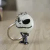 Halloween Nightmare Before Christmas Keychain Keyring Jack Skellington Hanger Mask Key Chains Huvudet glödde i den mörka figuren T2057373