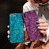 Custodia per telefono glitterata per iPhone 7 8 Plus Custodie con motivo a conchiglia viola blu moda per iPhone X 8 7 6 6S Plus Cover posteriore in silicone morbido TPU