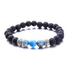 8MM Black Lava Stone Beads strand Bracelet Volcano Rock DIY Essential Oil Diffuser Bracelets for Women Men Jewelry