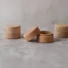 Beech Wood Small Round Storage Box Retro Vintage Ring Box for Wedding Natural Wooden Jewelry Case