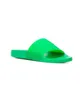 Mens och Womens Green Gummi Slide Sandaler Flats Tofflor med robust band Präglad Storlek Euro 35-44