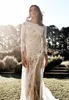 Vintag Gowns Dresses Lace Backless Boho Beach Wedding Long Sleeve Nude Lining Country Bohemian Hippie Gypsy Bride2435