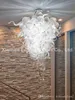 Итальянские белые ручной работы сдутый прозрачный стеклянный светильник свадебный декор искусства дизайн светодиодные украшения светлые потолочные светильники