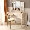 Fashion Free shipping Wholesales HOT Sales Dresser Three-Fold Square Mirror Drawers Roman Column Table/Stool