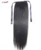 16-28 inches Ribbon Ponytail Horsetail 120g Clips in/on 100% Brazilian Remy Human hair Extension Natural Straight