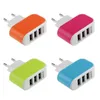 EU/US Plug Wall Charger Station USB Charge Travel AC Power Adapter voor mobiele telefoon Luidspreker PowerBank iPhone Xiaomi Huawei Oppo 3-poorts opladers