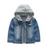 Hübsche Jungenjacken, Mäntel mit Kapuze, für Kinder, Frühling und Herbst, für Babys, Jungen, Denim, modische Kinder-Outwear, hohe Qualität