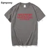 EQMPOWY Inspired Top Shop Unisex Mens Womans TV Horror New T Shirts Letter Print Cotton Fashion Tees Tops9531062