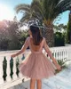 Robe de Cocktail plissée pour femmes, Sexy, dos nu, bijou, col transparent, manches longues, paillettes, élégante, 321f