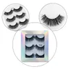 3 Pairs Mink false eyelashes set with laser packaging thick natural long fake lashes handmade eye makeup accessories 10 models DHL Free