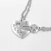 I love you broken heart necklace best friends pendant necklaces boys girls lover gift fashion jewelry