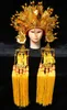 Theatre Peking Opera Headdress Wedding Drama Mascot Costume Bride Crown Queen Carnival Women Lady Performance Stage Halloween Carn235o