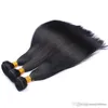 CE-certifikat brasilianskt rakt hår 4 buntar nonroems hår naturlig svart färg vävning fri dhl