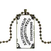Planche Ouija pour filles cadeau verre Cabochon tour de cou pendentif Rectangle collier couleur Bronze Jewelry175Z