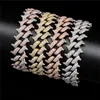 Heavy Zirconia Cuban Chain Bracelet for Men Gold Silver Color Full Micro Setting CZ Jewelry for Men s Hip hop Jewelry