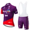 팀 2019 Burgs BH 사이클링 저지 12D 자전거 반바지 세트 Ropa Ciclismo Mens Summer Quick Dry Pro Bicycling Maillot 바지 의류