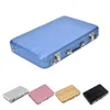 Mini aktetas visitekaartje case id houders wachtwoord aluminium creditcard houder credit case box hele2562