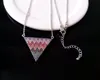 10 pièces triangle arc-en-ciel Double Bails connecteur collier, CZ zircon Micro pavé cristal breloque fabrication de bijoux pour femme NK69