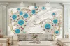 Benutzerdefinierte Tapete Tapete im europäischen Stil einfachen Juwel Blume Wohnzimmer Wohnzimmer Schlafzimmer Fototapete