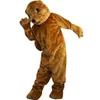 2018 venda Hot Brown Marmota Gophers trajes de Mascote para adultos de natal de circo Halloween Outfit Fancy Dress Suit Frete Grátis