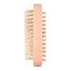 Brosse à ongles en bois poils poitrine double face ovale forme ongles petits brosses de nettoyage