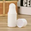 30ml 50ml 100ml White Plastic Roll On Bottle Refillable Deodorant Bottle Essential Oil Perfume Bottles DIY Personal Cosmetic Containers