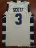 Баскетбольные майки № 3 Лукас Скотт Версия фильма One Tree Hill Lucas Scott Movie Basketball Jersey 100% сшитая белая S-3XL Fast Shipping