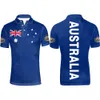 AUSTRÁLIA juventude livre personalizado nome número impressão foto preto branco azul logotipo aus país camisa polo bandeira da nação roupas casuais
