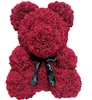 15 '' Rose Bear Teddy Bear Schiuma artificiale Rose per la finestra Esposizione Forever Rose Everlasting Flower Wedding Valentines Getsini