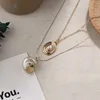 Partihandel-Conch Hängsmycke Halsband För Kvinnor Lyx Guld Alloy Conches Skal Pendants Bohemian Holiday Style Fashion Halsband Smycken