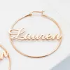 Aangepaste naam Hoop oorbellen voor vrouwen Luxe ontwerper DIY Letter Oorbellen Aangepast Letters Gold Hoops Sieraden Familie Vrienden Paar3700105
