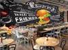 Özel Burger Fast Gıda Duvar Kağıdı Restoran Snack Bar Catering 3D Duvar Resimleri Duvar Kağıdı Oturma Odası Yatak Odası Backdrop