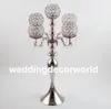 Portacandele in cristallo a 5 bracci Candelabri nuziali Centrotavola Centrotavola Candelieri Decorazioni per feste Supporto per lanterna Decorazioni per la casa in argento / oro801