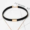 Mode-Samt Halsband Halskette Gold-Farbe Kette Halsreifen Chocker Halskette Für Frauen Collares Mujer Collier Weibliche Weihnachten Geschenk