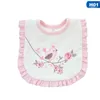 Camadas algodão bebê rosa flores lace bibs impermeável bandana meninas bordadas arrota panos toalha de roupa1