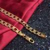 Hurtowa- żółta biżuteria stal nierdzewna Hip Hope Pleated High Polished Miami Cuban Link Naszyjnik Punkowy łańcuch motyla