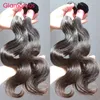 Glamorösa 100 mänskliga hårförlängningar Body Wave 4 Bunds Natural Color Brazilian Weave Glamorous Hair Fashion Style Virgin Human H3236466