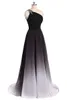 2019 Sexig Gradient Crystal One Shoulder A-Line Party Gowns Med Beading Lace Up Chiffon Plus Size Formal Evening Celebrity Dresses Be12