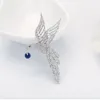 Fashion-Eagle Shape Animal Broscher Micro Paved Tiny Clear CZ Kvinnor Bröllop Appares Pins Smycken Ny Ankomst Unik Design Luoteemi